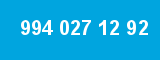 994 027 12 92 994 027 12 92